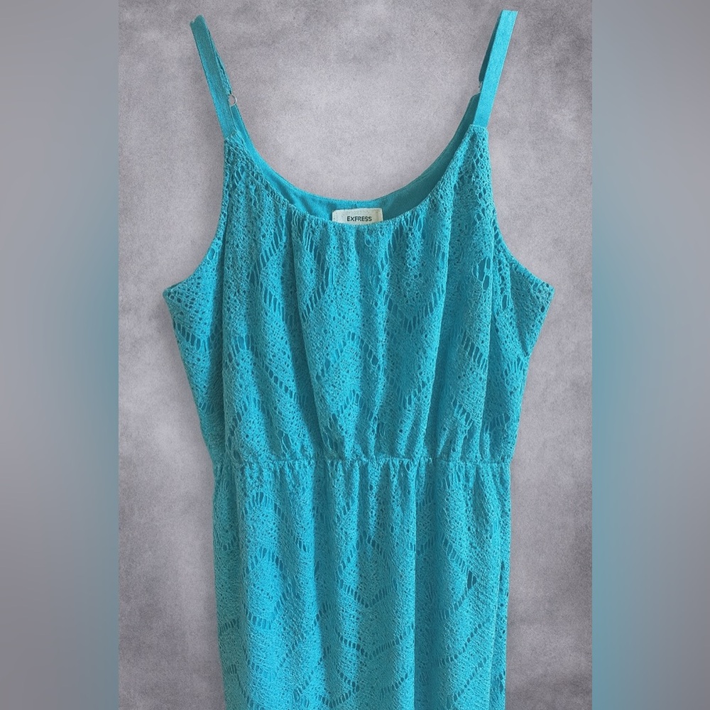 Maurices Teal Lace Maxi Dress plus size